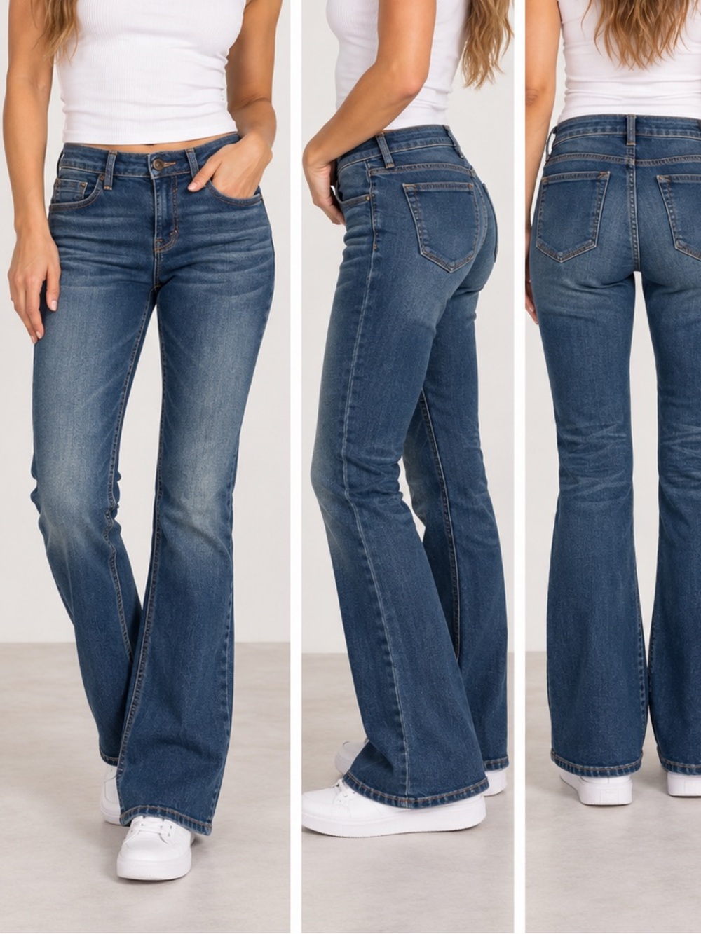 Vigoss Jagger Boot Cut Jeans Size 27 Medium Wash Blue Stretch Y2K